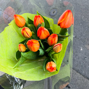 Brassée de tulipes oranges